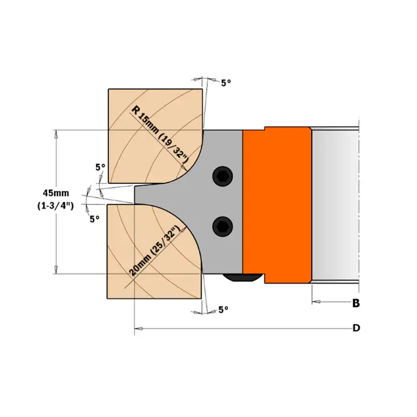 Skär CMT Orange Tools Radiefräs 2-pack 695.004.12