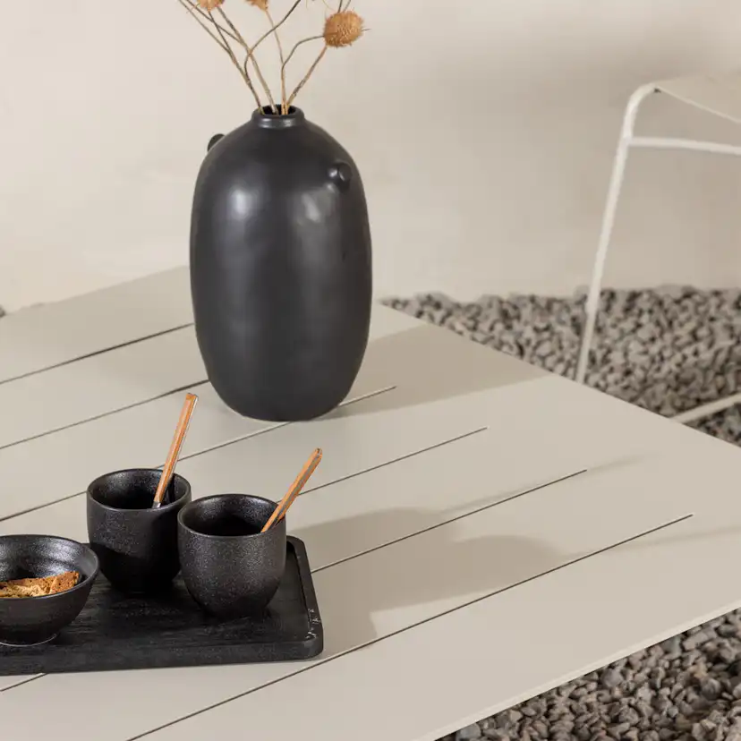 Soffbord Venture Home Lina Beige Utomhusbord Aluminium 90x90cm