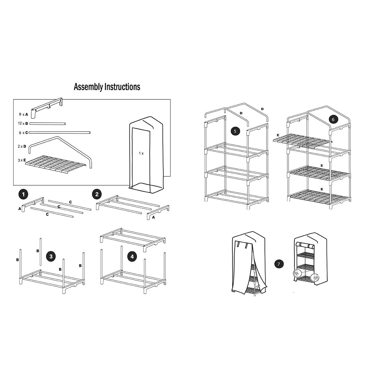 Växthus Metalcraft 0,3 kvm Grön Rektangulärt