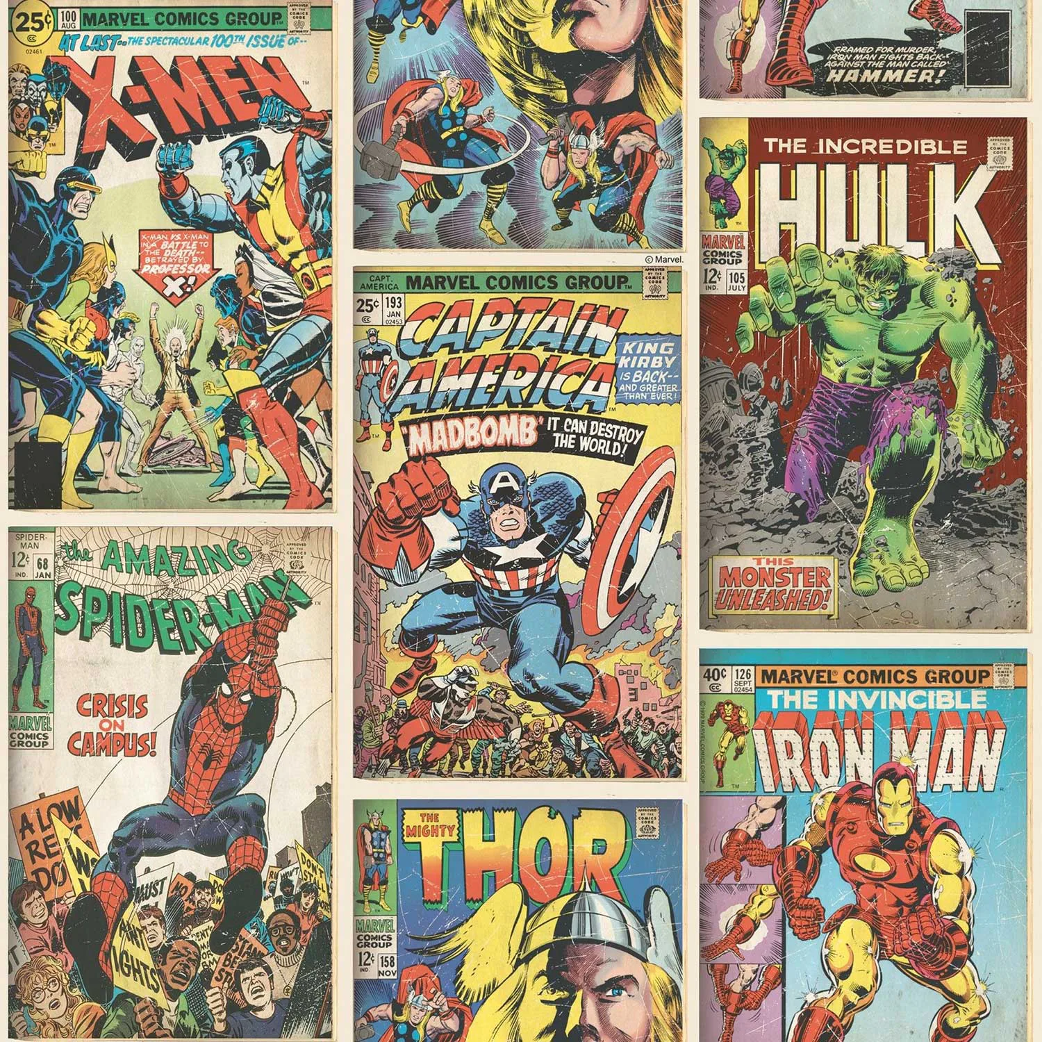 Barntapet Superfresco Easy K@H Marvel Superhjälte 70-238