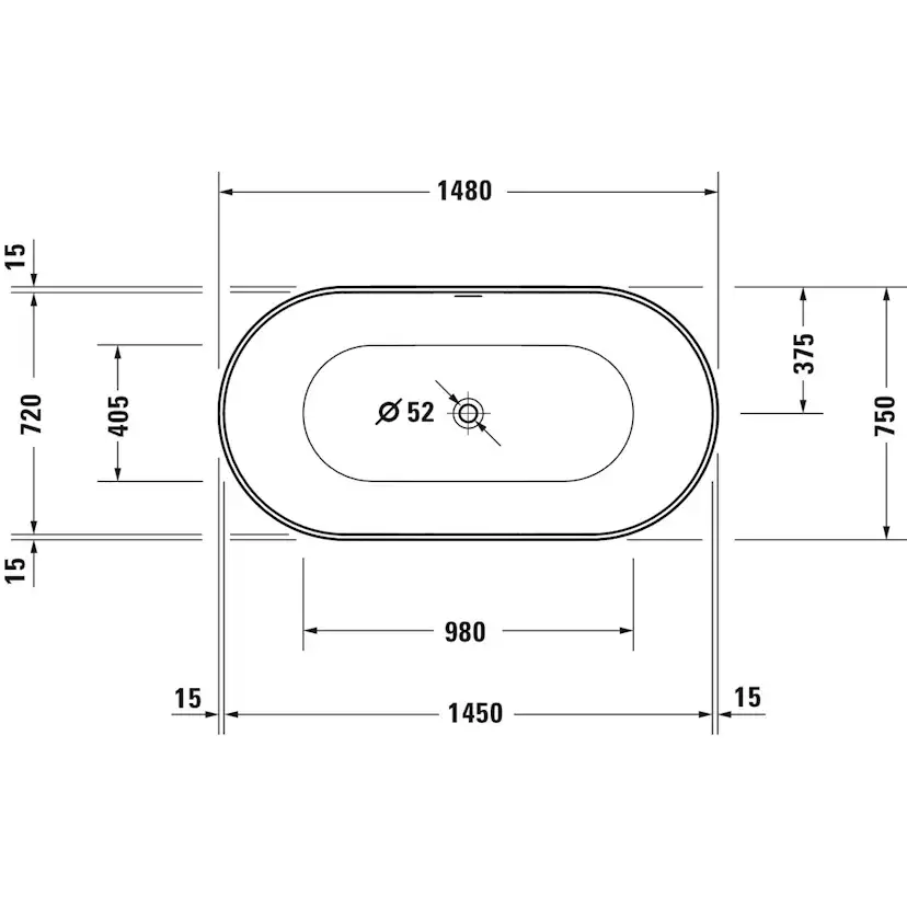 Badkar Duravit Kanto
