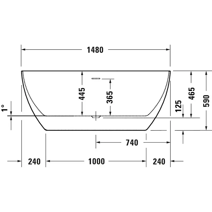 Badkar Duravit Kanto