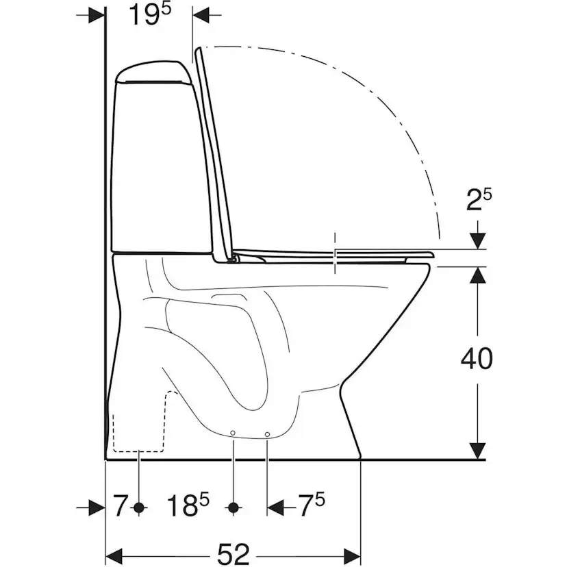 Toalettstol Ifö Silia med Mjuksits