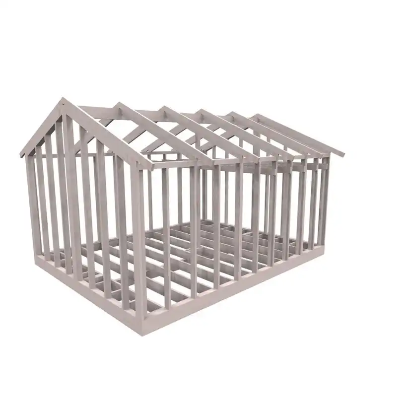 Attefallsstomme Byggstommar 22 grader Med Loft 6000x4766 mm Färdiga Sektioner Utan Öppningar