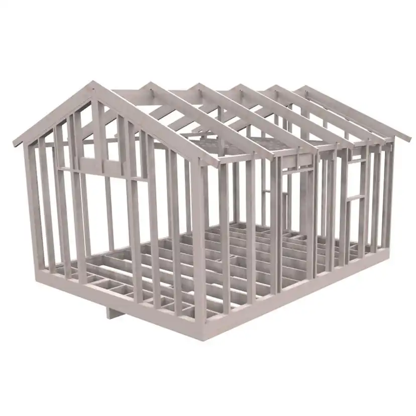 Attefallsstomme Byggstommar 22 grader Med Loft 6000x4766 mm Färdiga Sektioner Med Öppningar