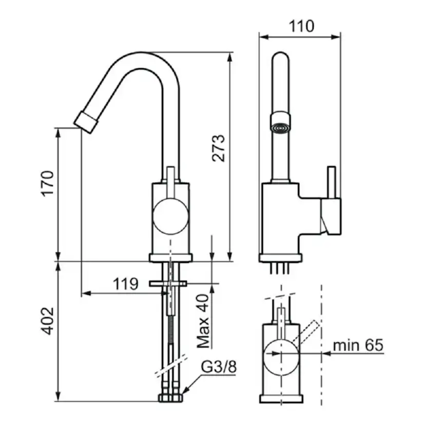 Tvättställsblandare Mora Izzy Regular
