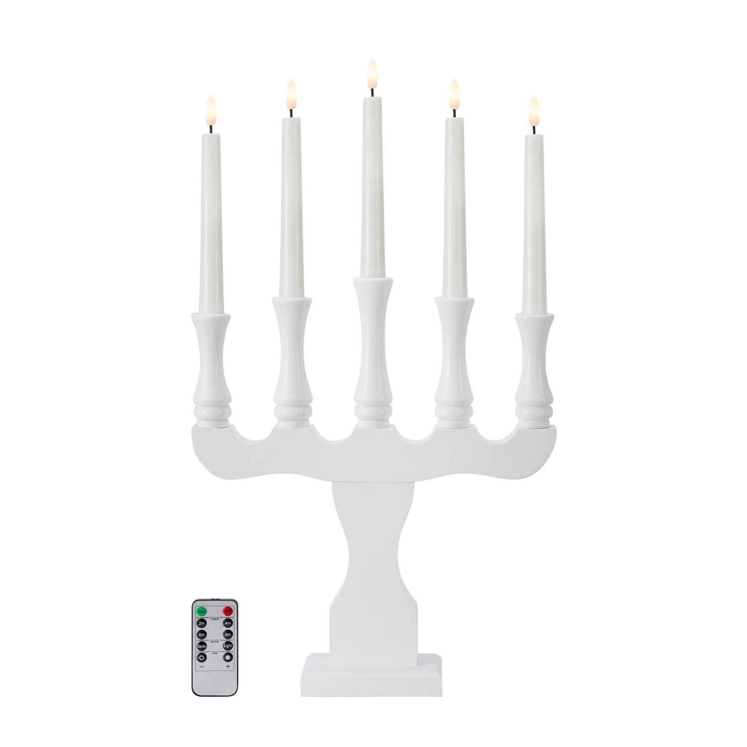 Adventsljusstake Markslöjd Rydboholm Träljusstake 5 Ljus Batteridriven Portabel Julbelysning