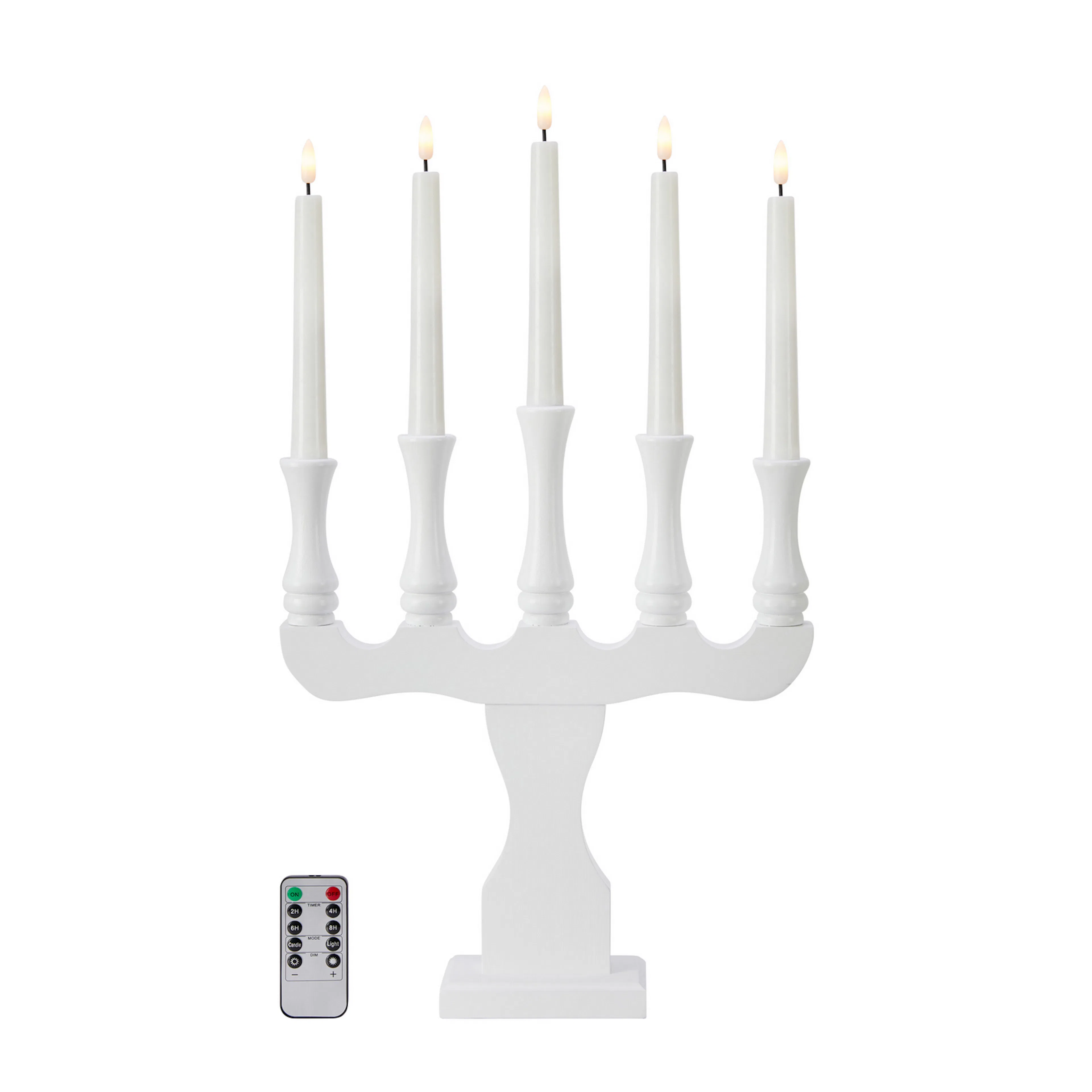 Adventsljusstake Markslöjd Rydboholm Träljusstake 5 Ljus Batteridriven Portabel Julbelysning