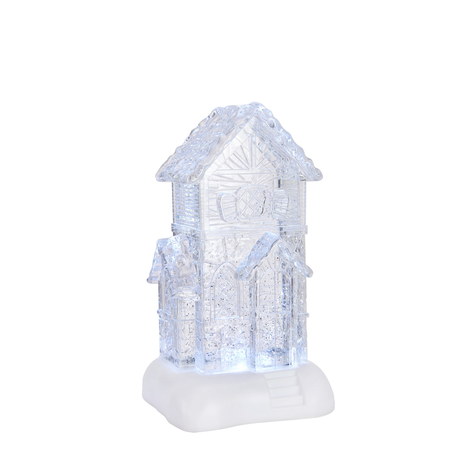 Bordsdekoration Markslöjd Dale Transparent Pepparkakshus med LED-belysning