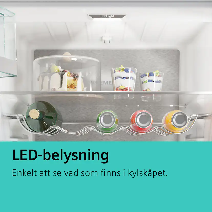 Fristående Kylskåp Siemens KS36VVXDP iQ300 Black Steel med LED-belysning