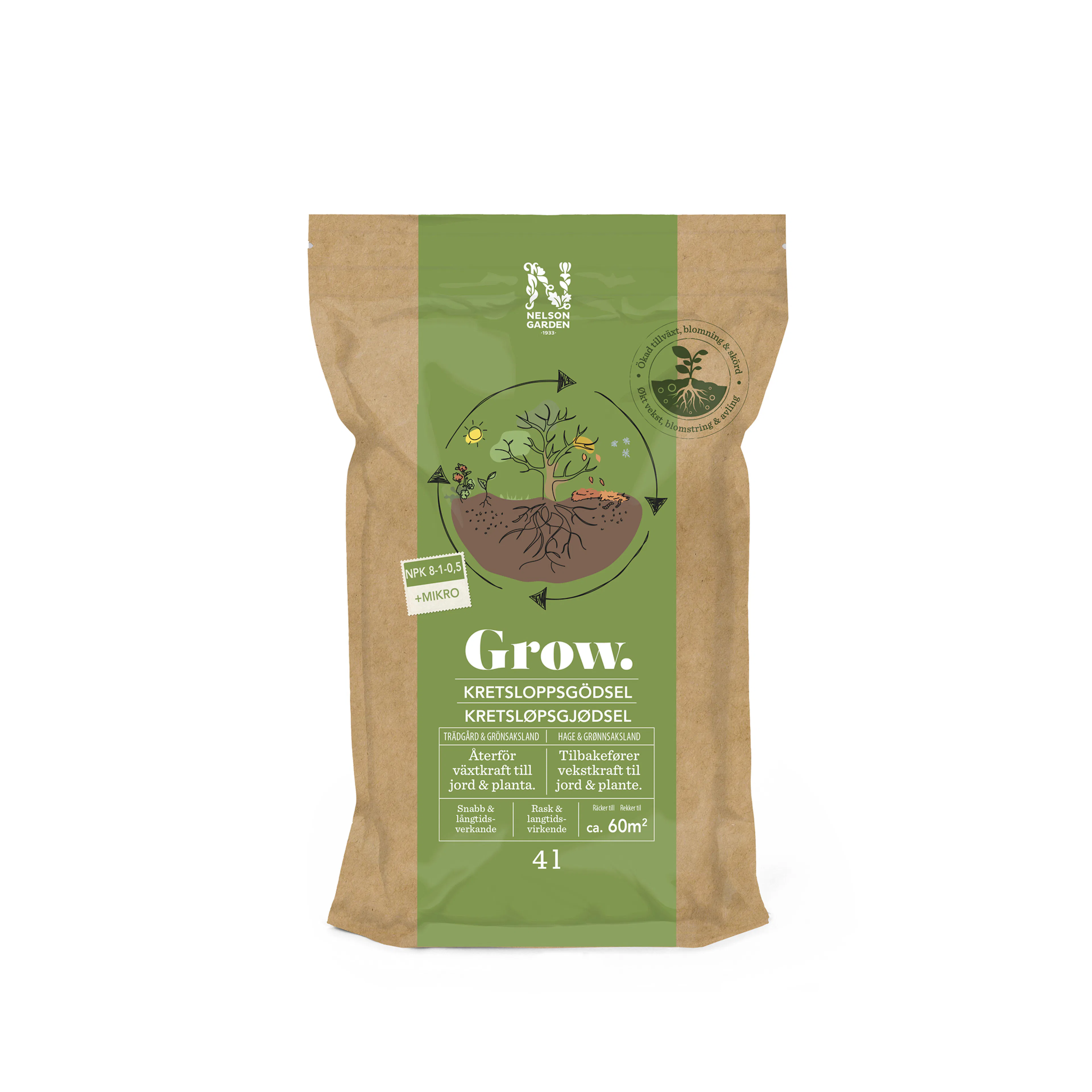 Gödsel Nelson Garden Grow Kretsloppsgödsel 4 L
