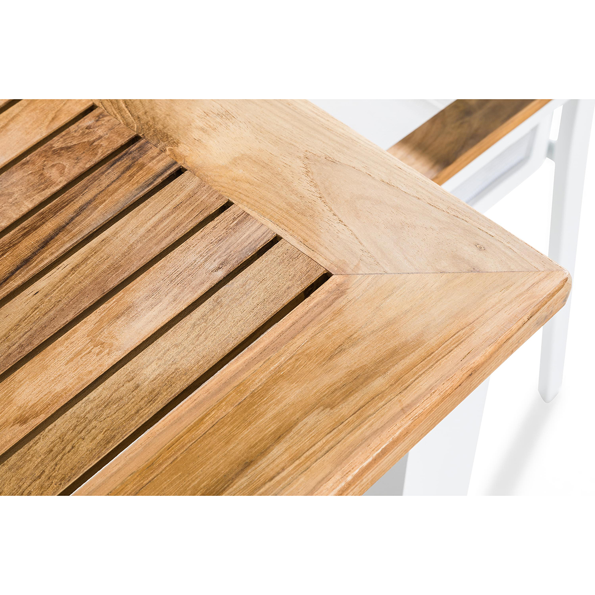 Trädgårdsgrupp deNoord Las Matgrupp Utomhus Vegas 220-280x100 + 8 Stapelstolar