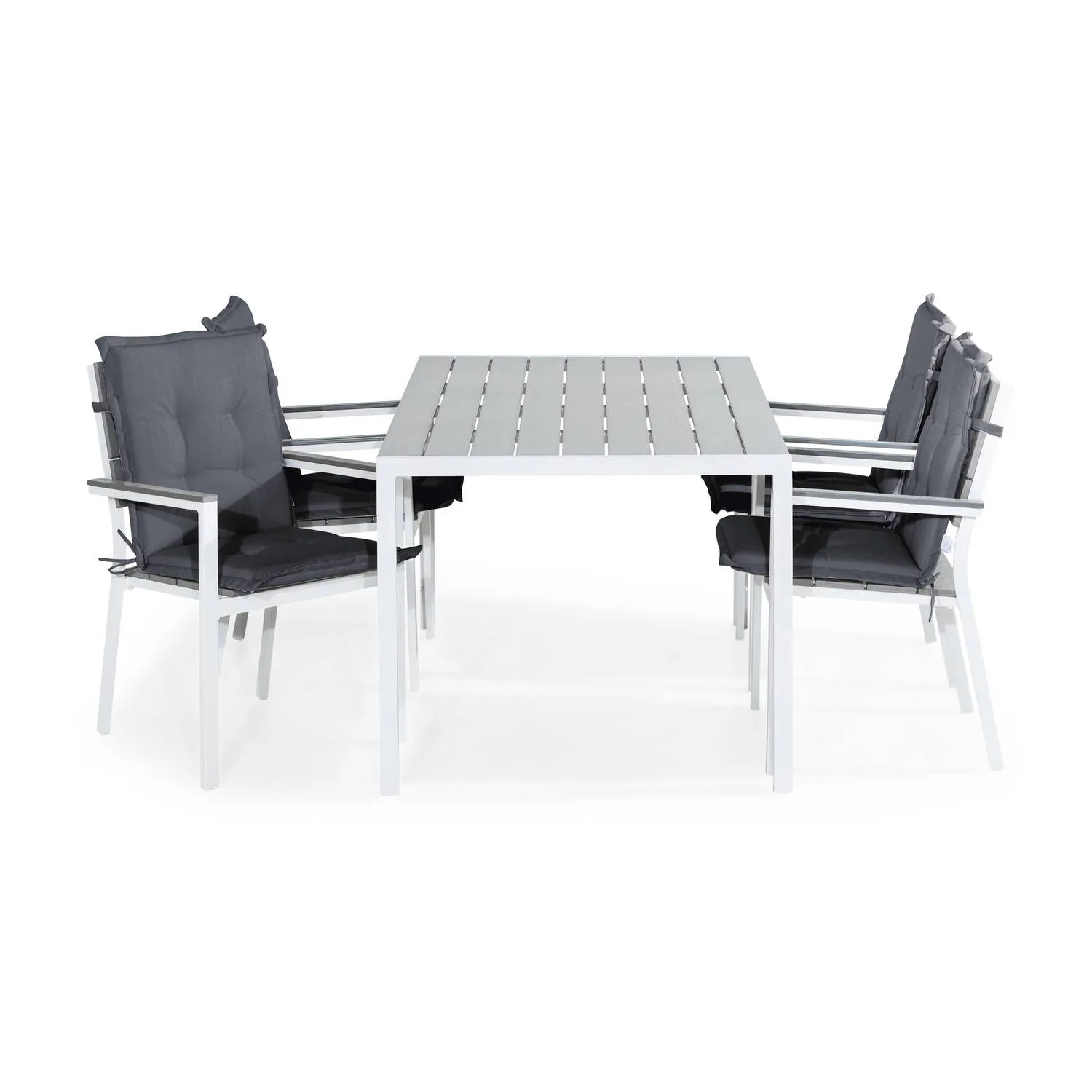 Matgrupp Comfort Garden Tunis Matgrupp Utomhus 150x90 med 4 Stapelstolar m Dyna