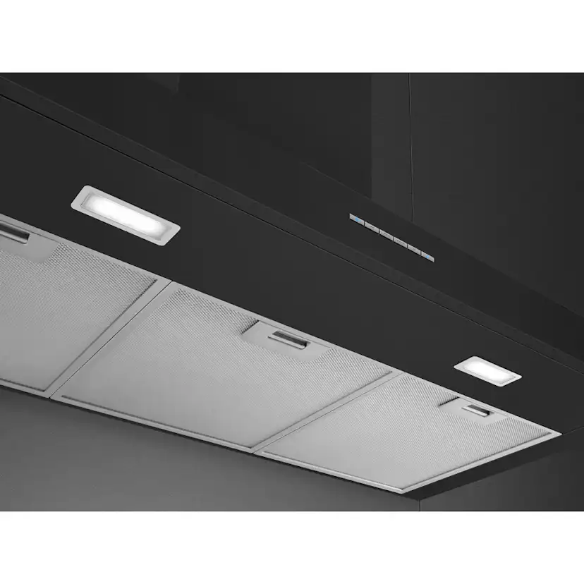 Vägghängd Köksfläkt Smeg KBT900NE Svart Elegant Design