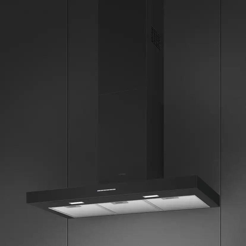 Vägghängd Köksfläkt Smeg KBT900NE Svart Elegant Design