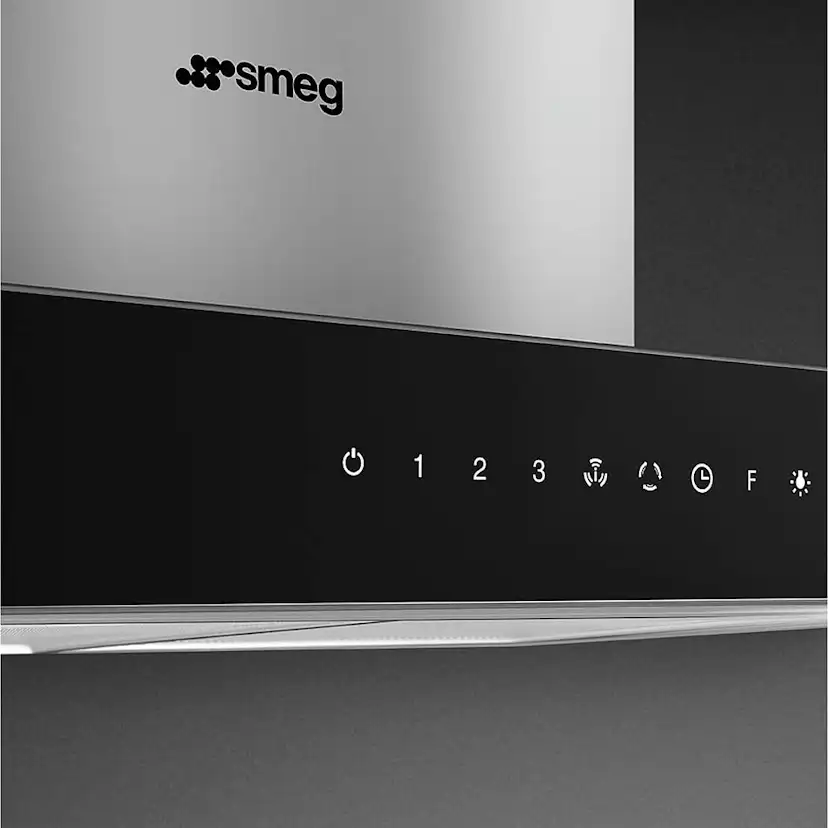 Vägghängd Köksfläkt Smeg KBT9L4VN Rostfri Design med LED och Touchkontroll