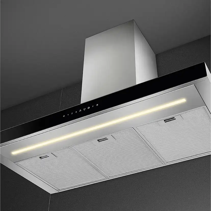 Vägghängd Köksfläkt Smeg KBT9L4VN Rostfri Design med LED och Touchkontroll