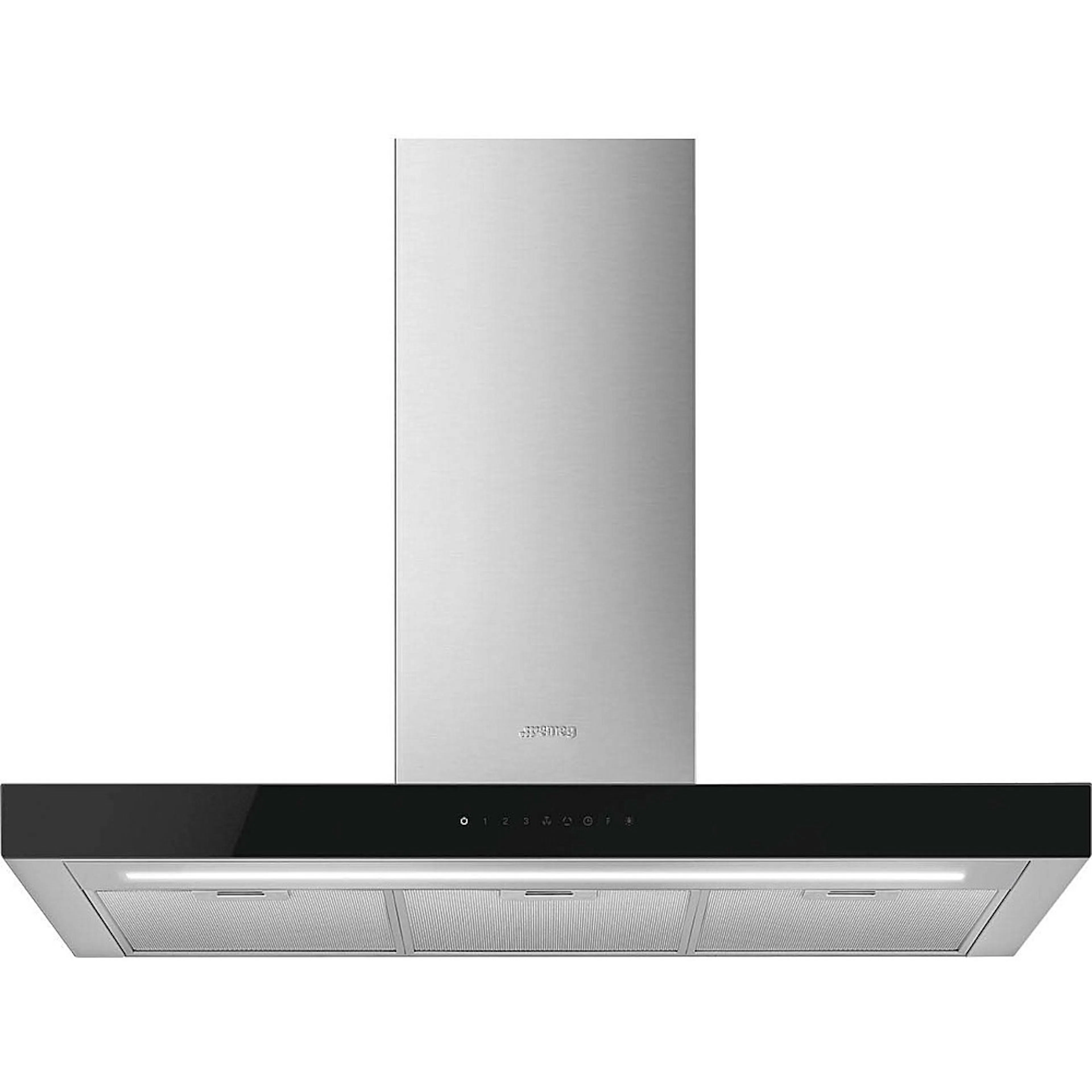 Vägghängd Köksfläkt Smeg KBT9L4VN Rostfri Design med LED och Touchkontroll