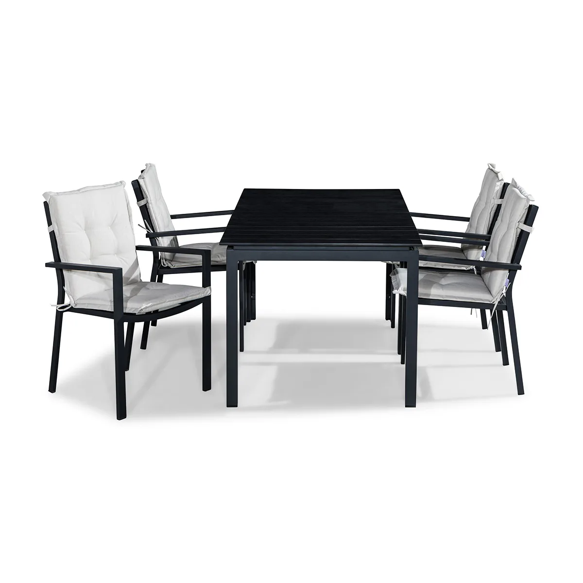 Trädgårdsgrupp Comfort Garden Tunis Matgrupp Utomhus 152-210x90 + 4 Tunis Stapelstol m Dyna