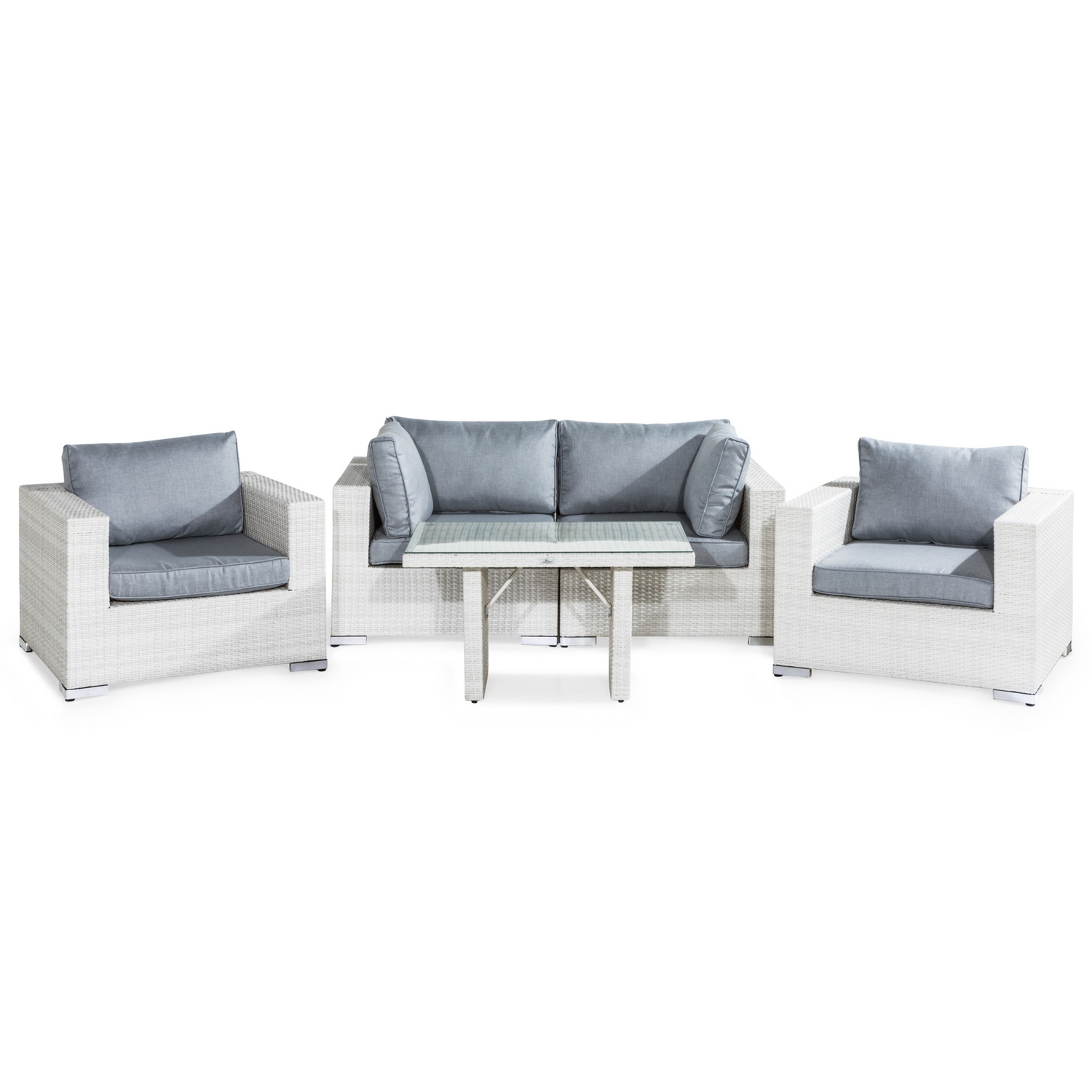 Loungegrupp Comfort Garden Bahamas 4-sits med 2 Fåtöljer och Soffbord 100x60 Utomhus