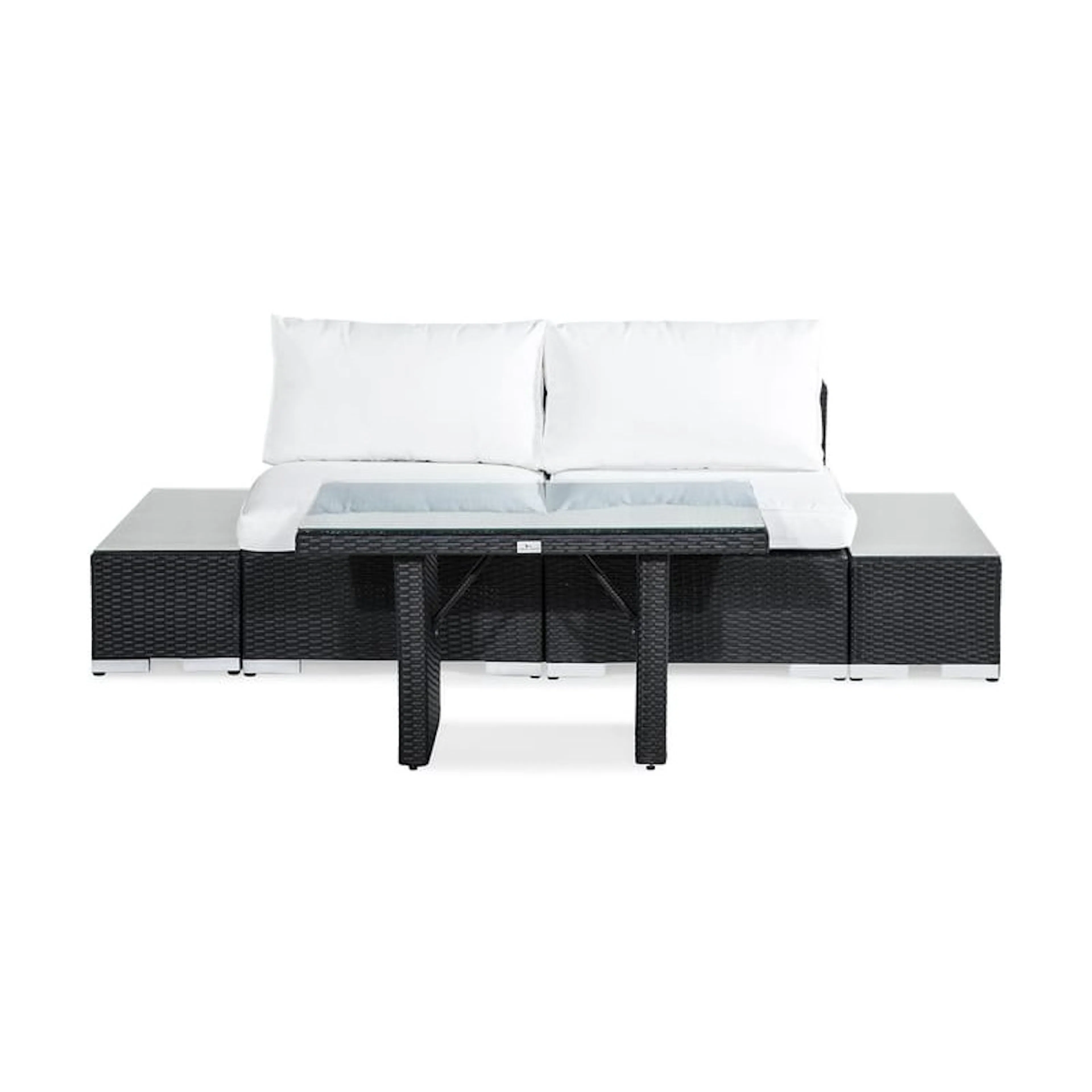 Loungegrupp Comfort Garden Bahamas 2-sits med Avslut och Utebord Utomhus