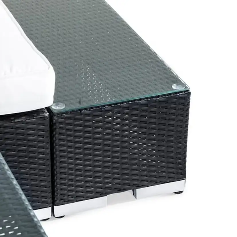 Loungegrupp Comfort Garden Bahamas 2-sits med Avslut och Utebord Utomhus