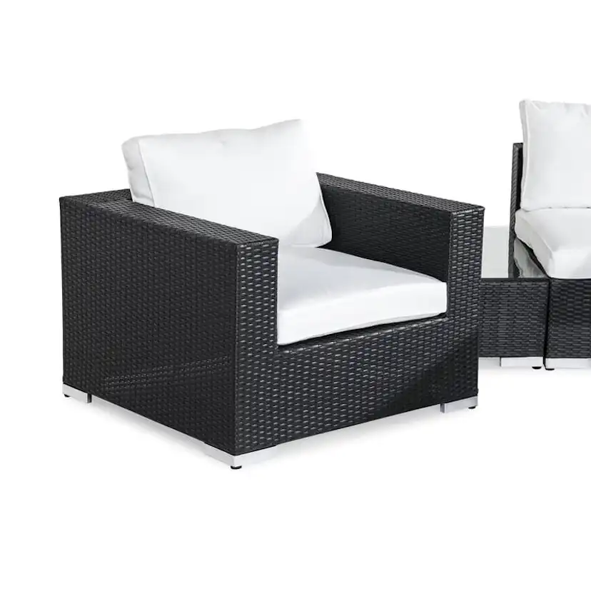 Loungegrupp Comfort Garden Bahamas 3-sits med Avslut med Utefåtölj och Utebord Utomhus