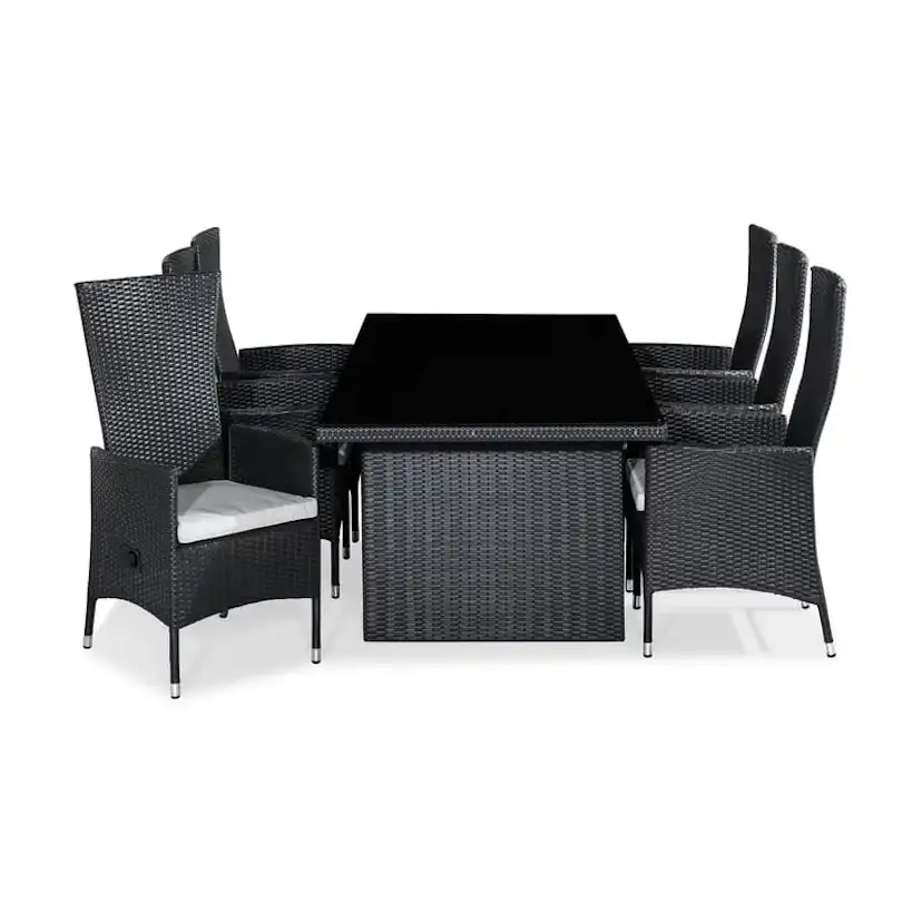 Loungegrupp Comfort Garden Bahamas 3-sits med Avslut med Utefåtölj och Utebord Utomhus