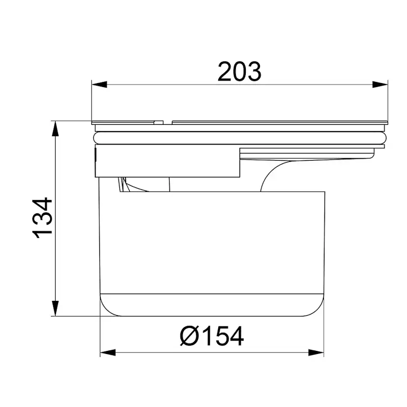 Golvbrunnsvattenlås Purus Ran BH