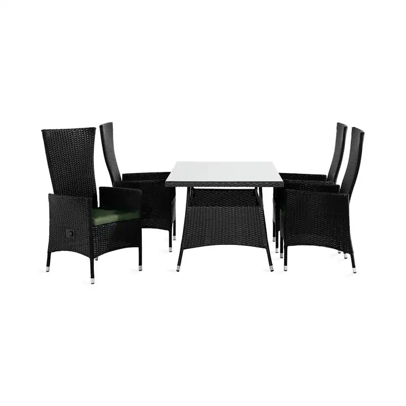 Matgrupp Comfort Garden Thor Matgrupp Utomhus 140x90 med 4 Jenny Fåtölj Ställbar m Dyna