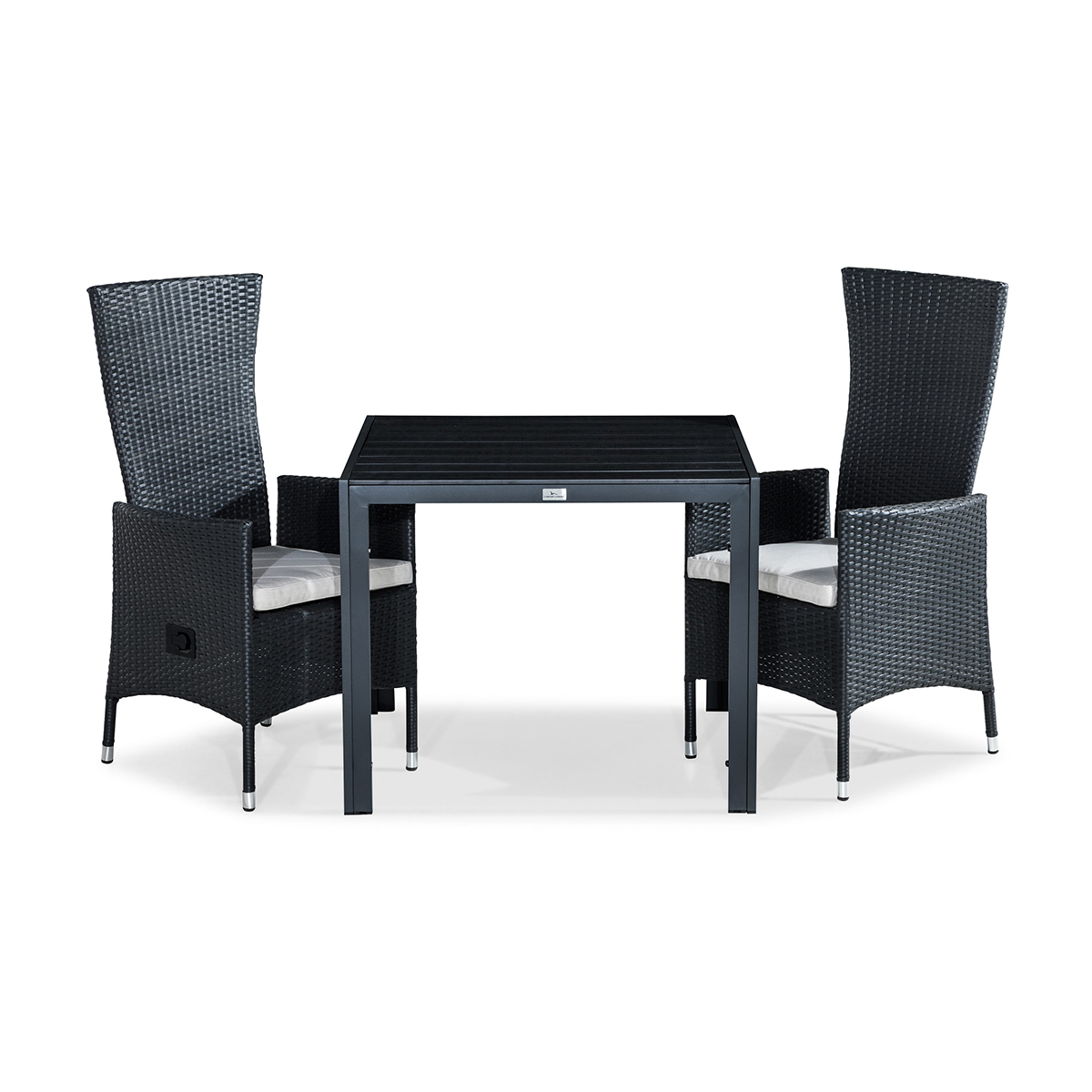 Trädgårdsgrupp Comfort Garden Tunis Matgrupp Utomhus 90x90 + 2 Jenny Fåtölj Ställbar m Dyna