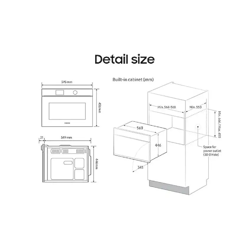 Mikrovågsugn Samsung NQ5B5713GBK Series 5 Smart Cooking 50L Svart