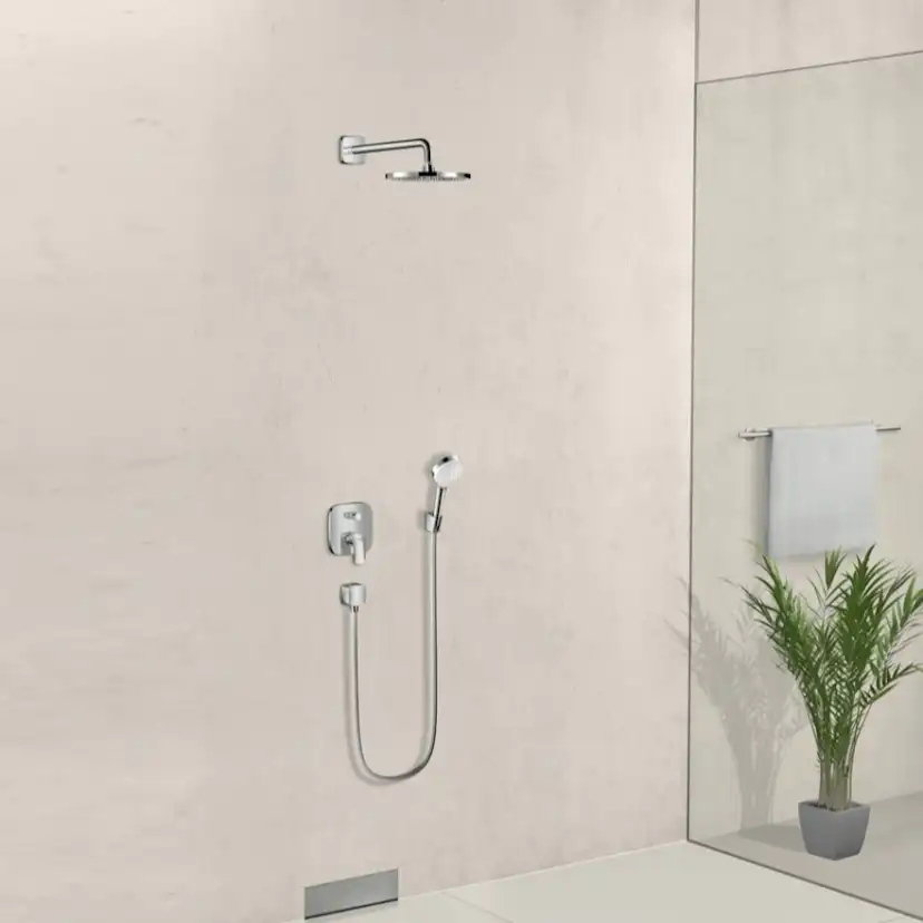 Badkarsblandare Hansgrohe Logis 2 Funktioner för Inbyggnad