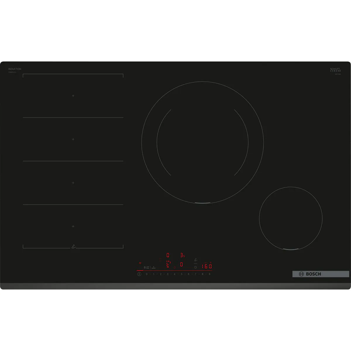Induktionshäll Bosch Serie 6 PXE831HC1E Svart 4 Zoner Timerfunktion