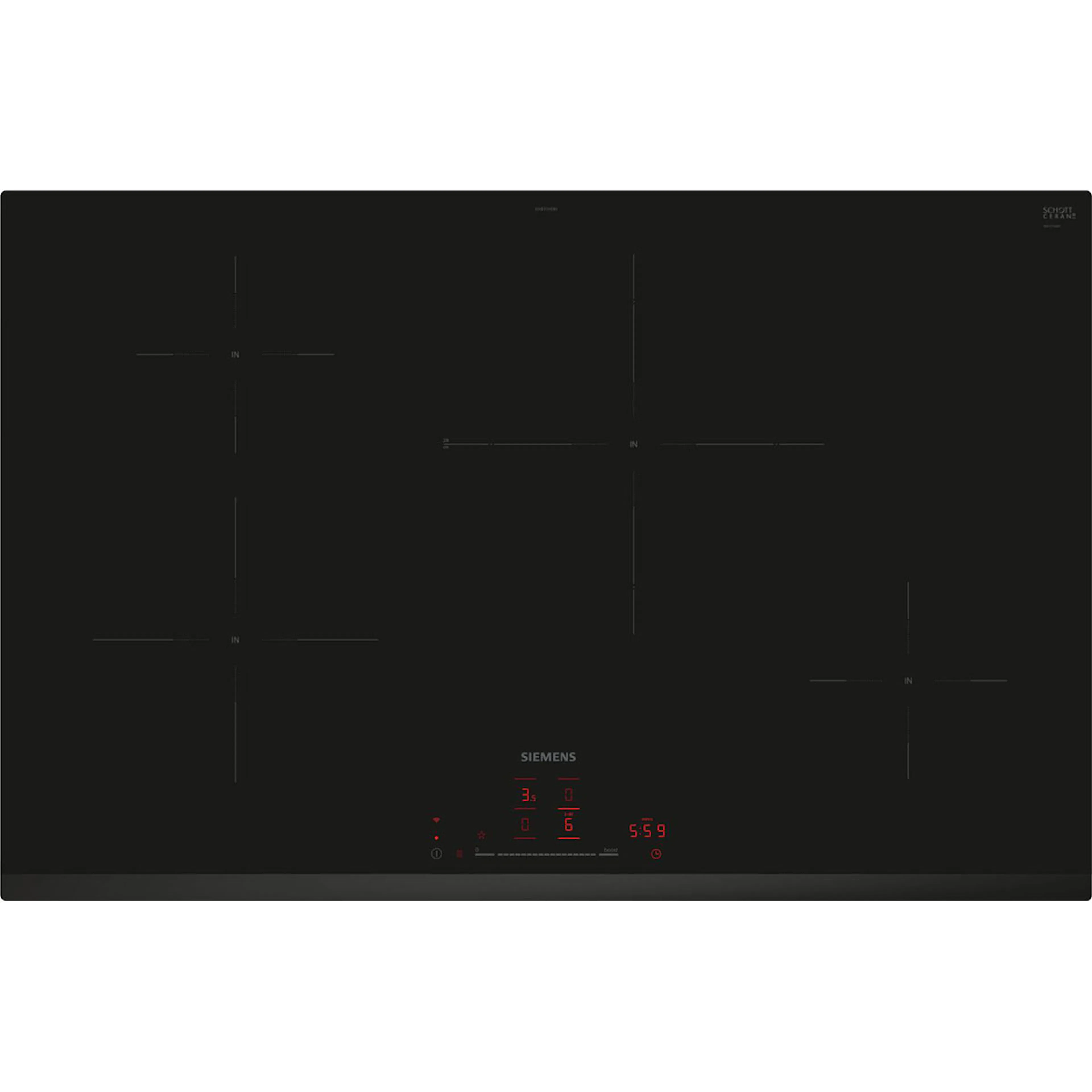 Induktionshäll Siemens iQ100 EH831HEB1E Svart 80 cm