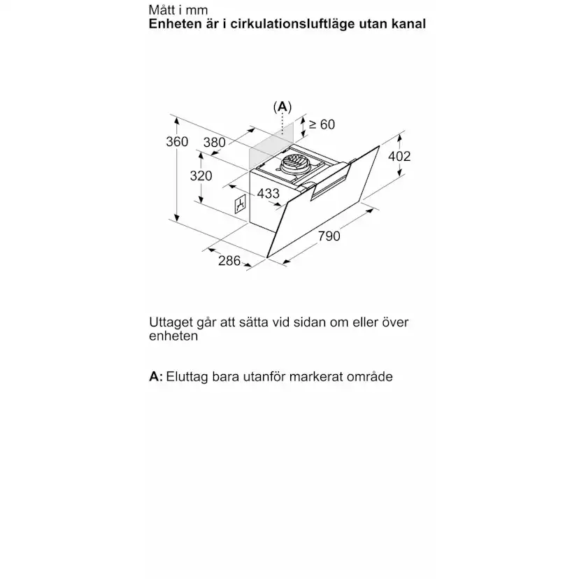 Köksfläkt Bosch DWK87FN60 Vägghängd Svart med WiFi och EcoSilence Drive