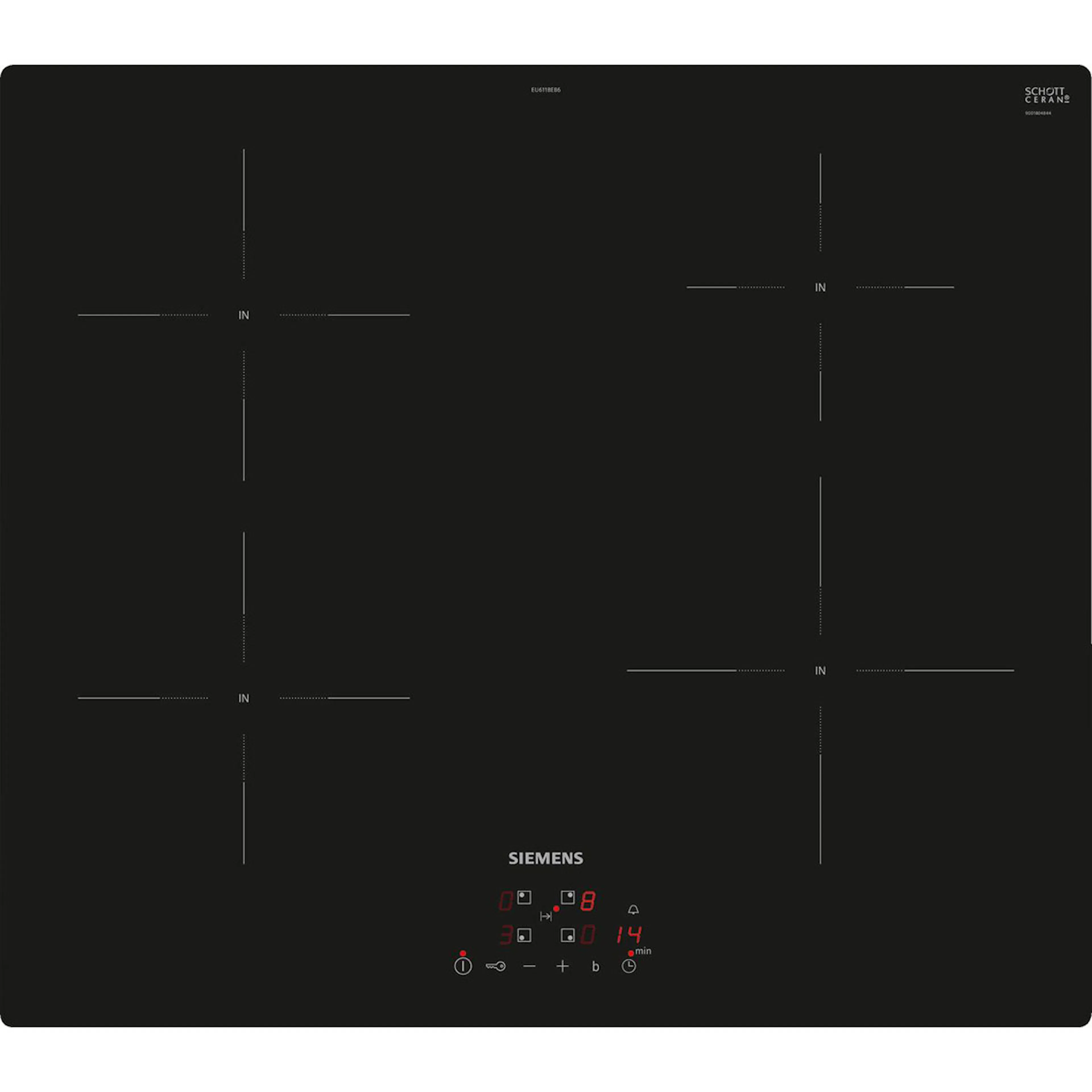 Induktionshäll Siemens iQ100 60 cm Utan Ram