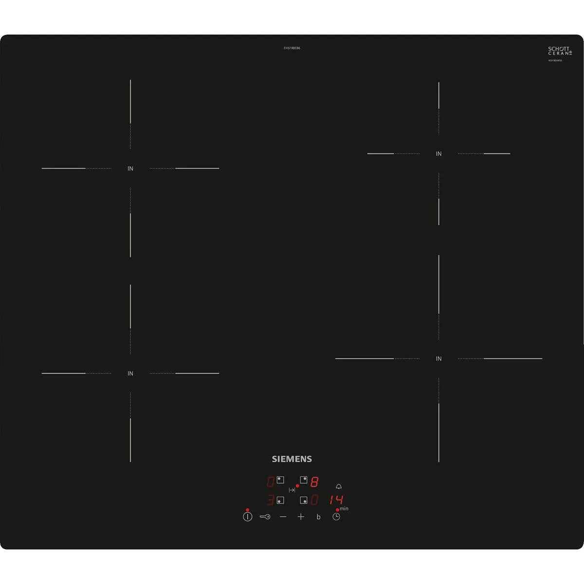 Induktionshäll Siemens EH61RBEB6E iQ100 Svart 4 Zoner