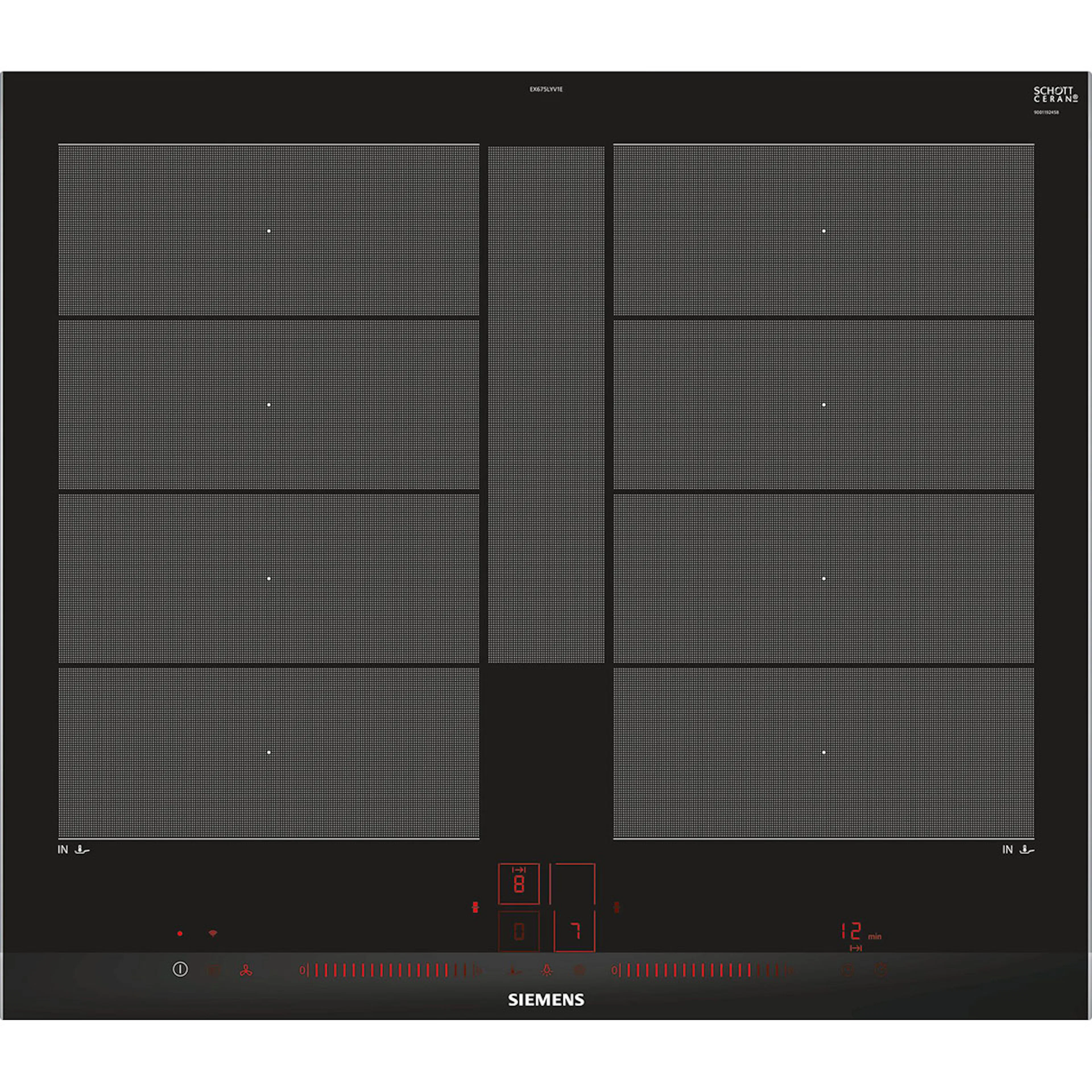 Induktionshäll Siemens iQ700 60 cm Med ram