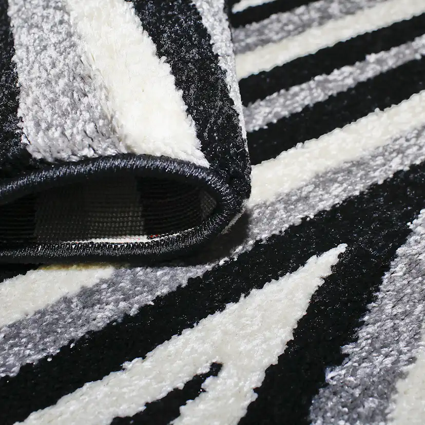 Wiltonmatta D-sign Terni Svart/Ljusgrå sicksack