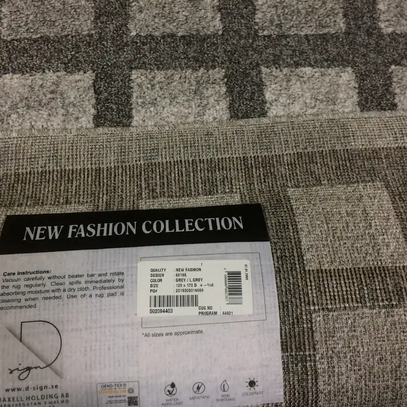 Wiltonmatta D-sign Udine Grå/Ljusgrå