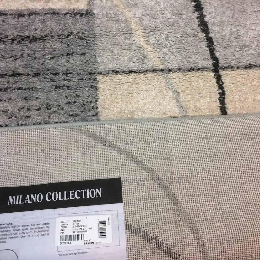 Wiltonmatta D-sign Anzio Ljusgrå/Vit