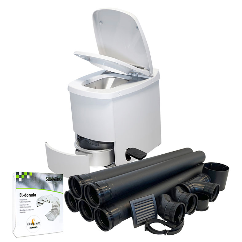 Förbränningstoalett Sunwind El-dorado Plus inkl Ventilationspaket