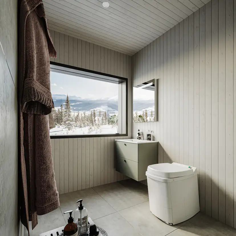 Förbränningstoalett Sunwind El-dorado PRO inkl Ventilationspaket