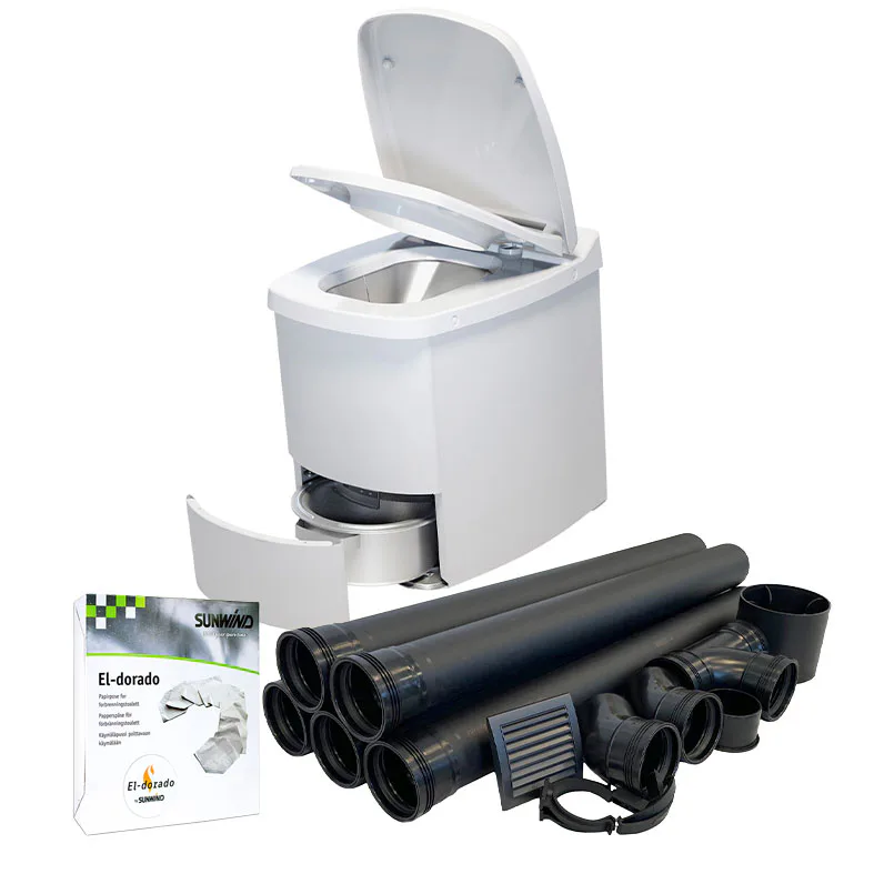 Förbränningstoalett Sunwind El-dorado PRO inkl Ventilationspaket