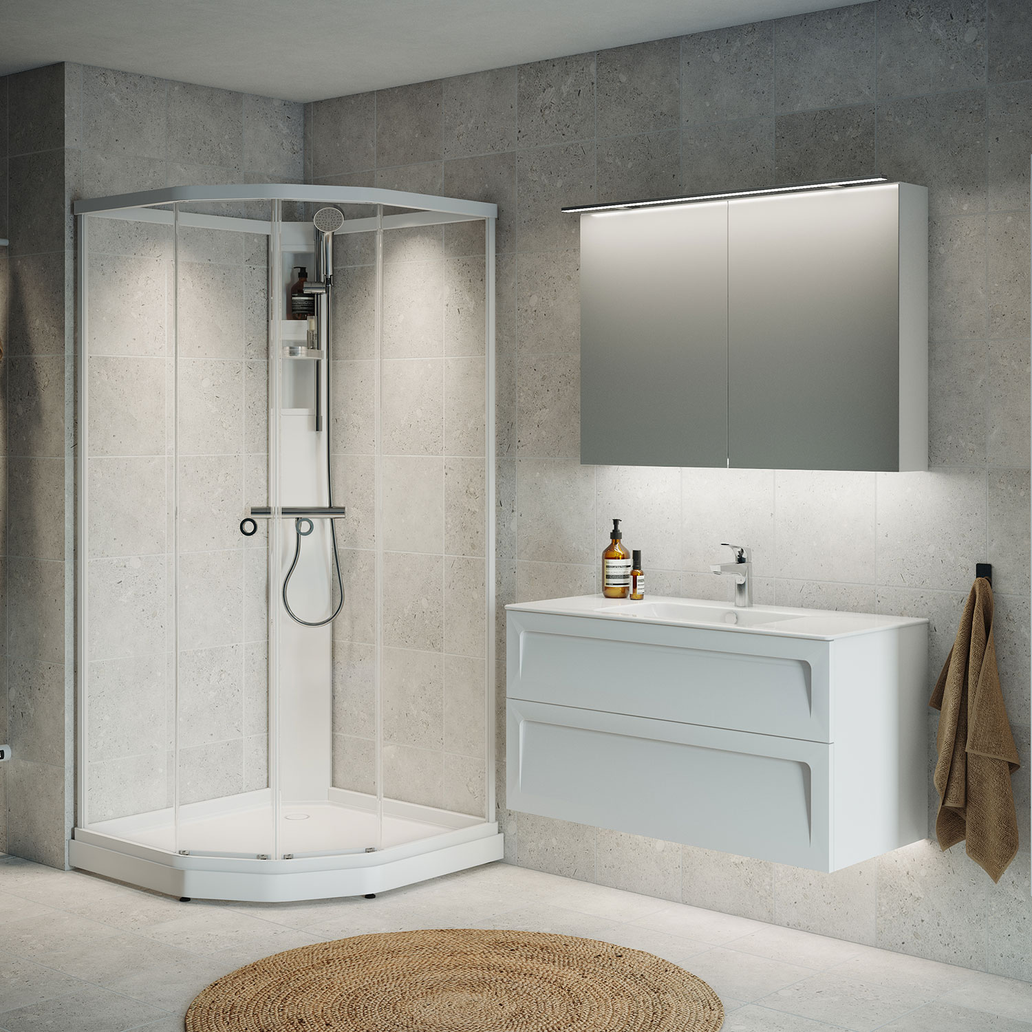 Duschkabin Macro Design Flow Semi med Blandare