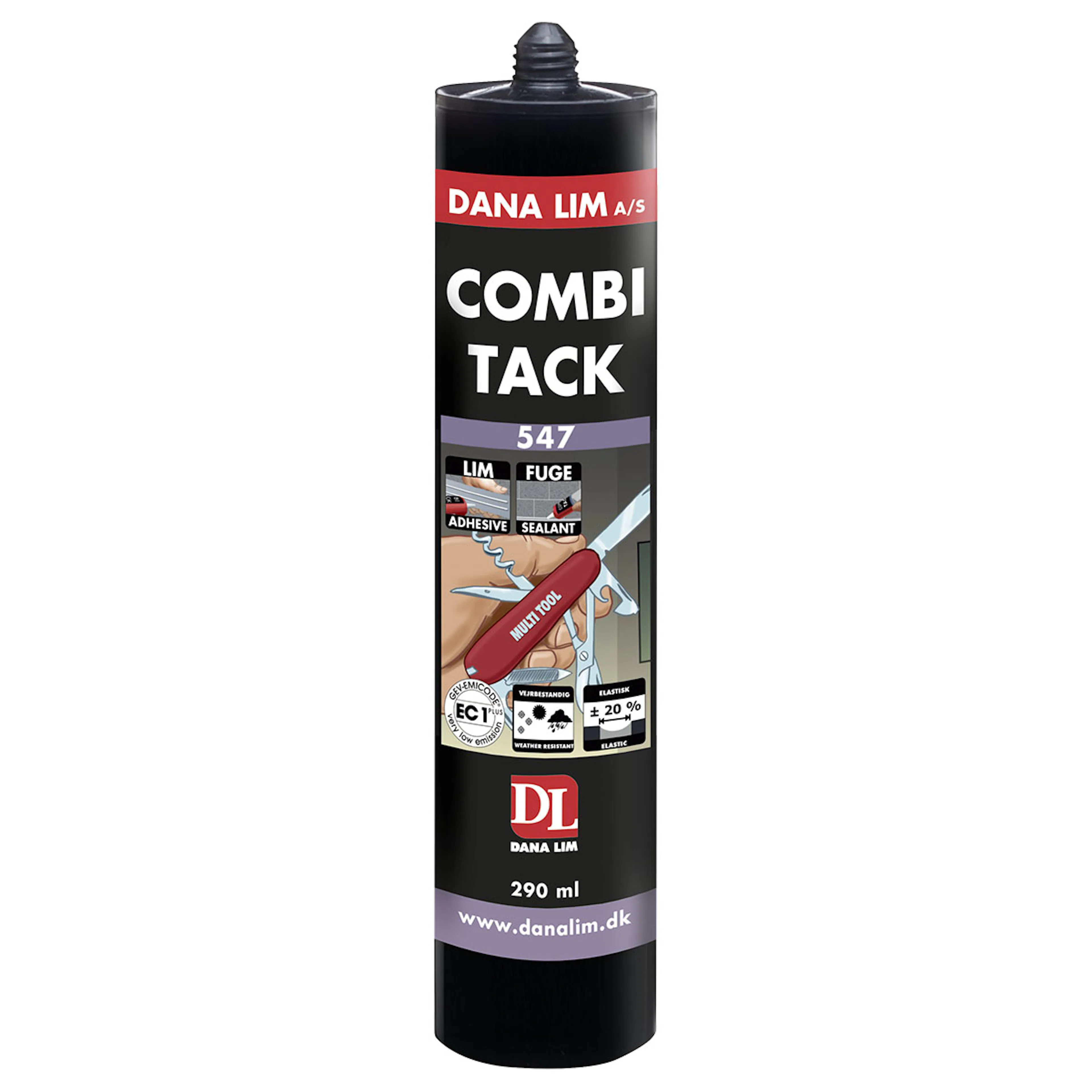 Fogmassa Danalim Lim & Fogmassa Dana 547 Combi Tack MS-Hybrid Vit 290 ml