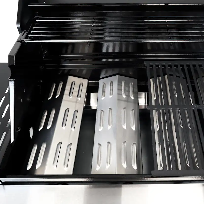 Gasolgrill Kobe 6+1 Brännare Svart Med Gaslock