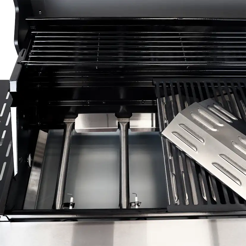 Gasolgrill Kobe 6+1 Brännare Svart Med Gaslock