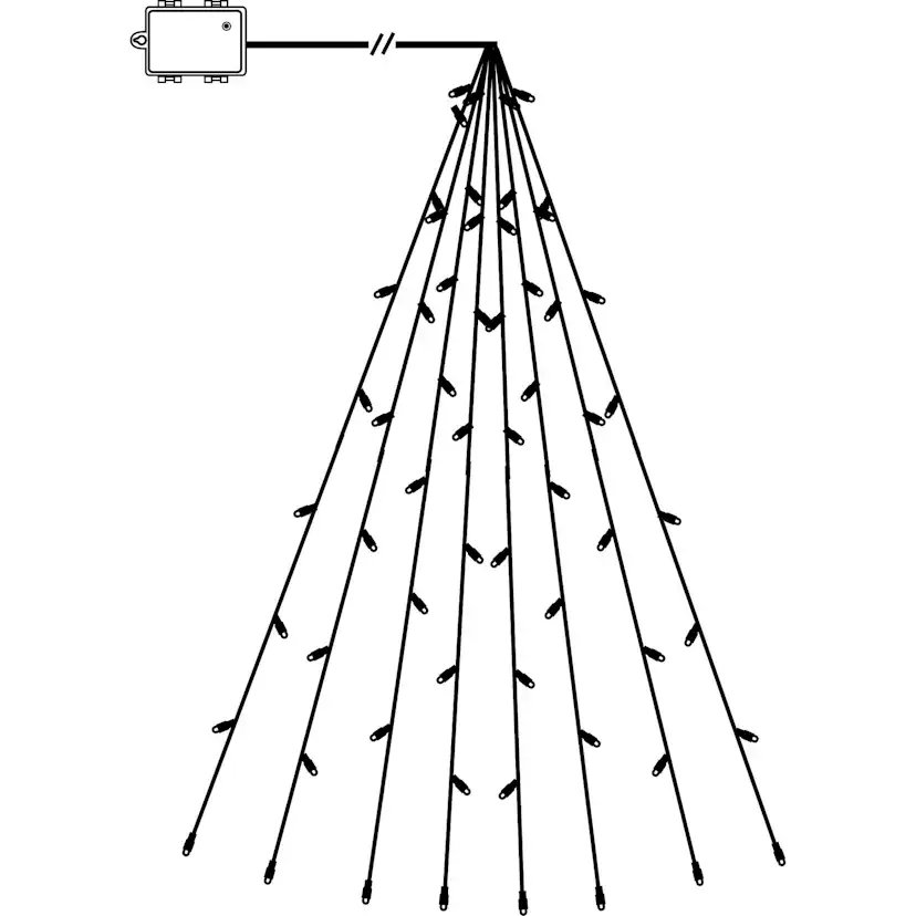Ljusslinga Star Trading Akku Parasoll-/ Granslinga
